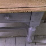 Antique desk patinated