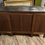 Louis XV style sideboard in lacquered wood and stained wood circa 1900