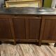 Louis XV style sideboard in lacquered wood and stained wood circa 1900