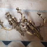Paire d'appliques en bronze doré