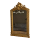 Late 19th century gilded mirror with decorated pediment 125x70cm