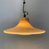 Large 'Cirrus' brown glass UFO suspension by Peill and Putzler XL 1970