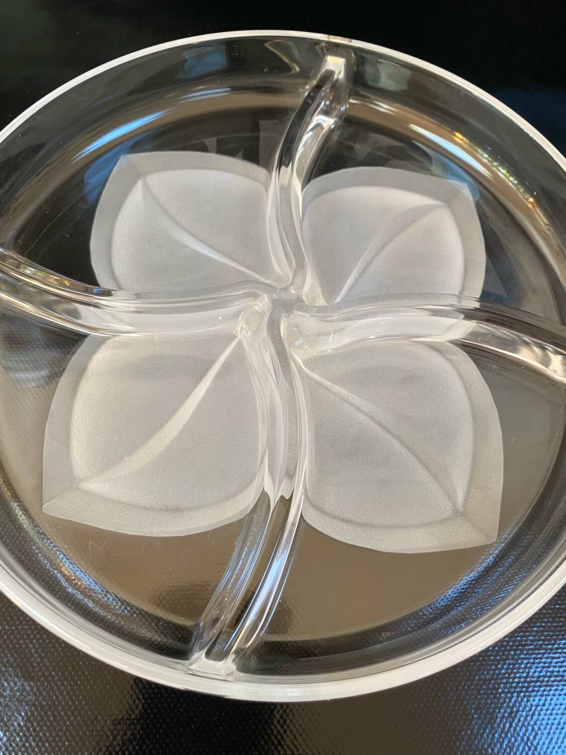 Plat de présentation en cristal JG Durand - Modèle Florence