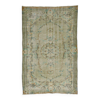 Turkish Anatolian Handmade Vintage Area Rug 210 cm x 134 cm