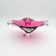 Large Crystal Bowl Bohemia Josef Hospodka 2.6kg Ruby Design 1960