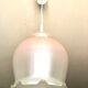 Frosted glass suspension with pearl pink ruffles 1960