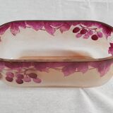 Glass paste garden vase model Rubis by Legras 1910