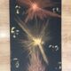 Glass coffee table by Lasco eglomisé and iron/iron gold. signed