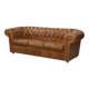 Brown leather Chesterfield sofa