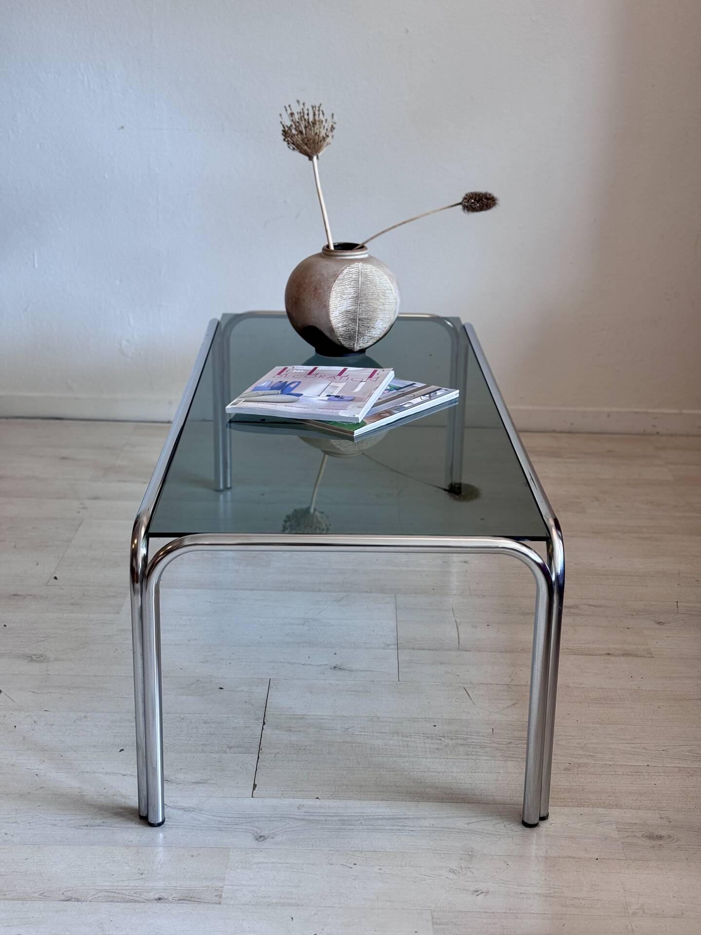 Vintage chrome coffee table 1970’s