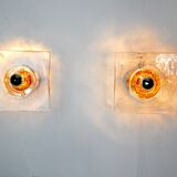 Pair of Albano Poli wall lamps for Poliarte, Italy, 1970