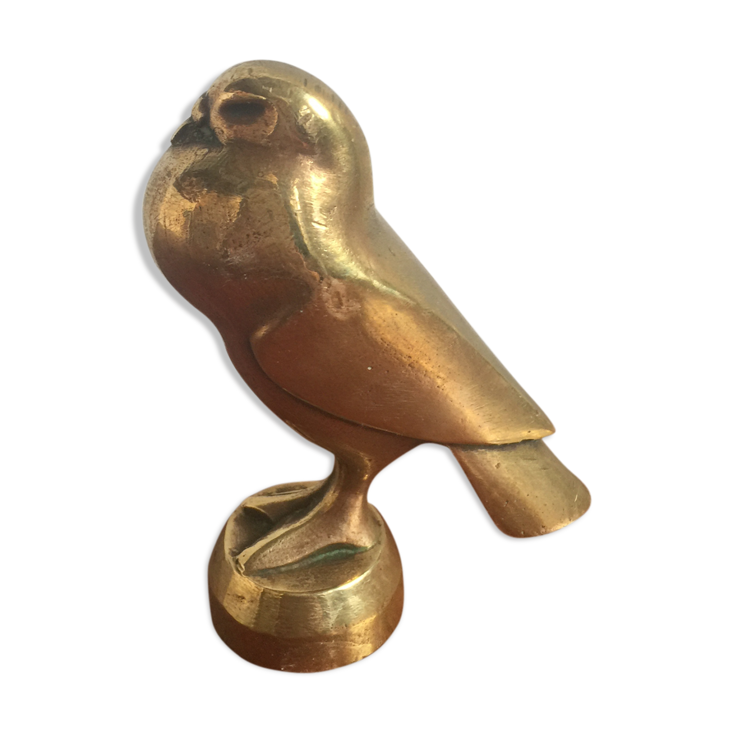Brass paperweight press falcon design