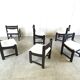 Lot de 6 chaises vintage années 70