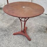 Antique Round Painted Metal Bistro Table No. 5