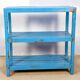 3-level Burmese teak shelf with original blue patina