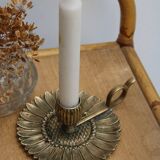 Gold metal candle holder