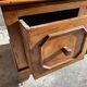 Old wooden baker's chest with storage drawers