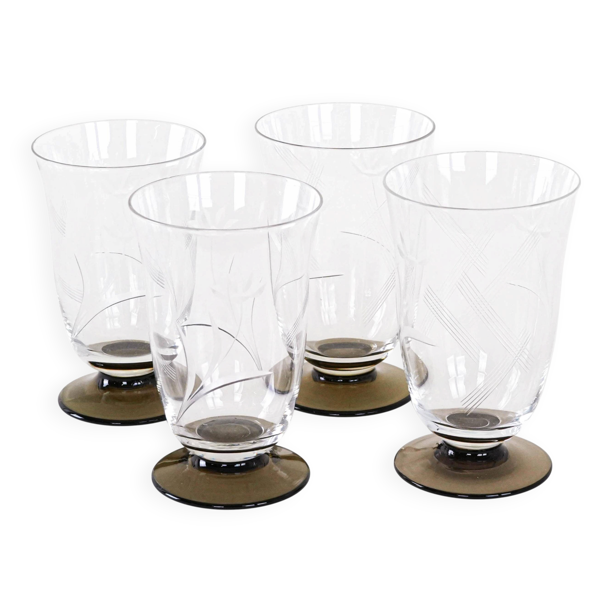 Set of four glasses, Danish design, 1970s, manufactured in Denmark