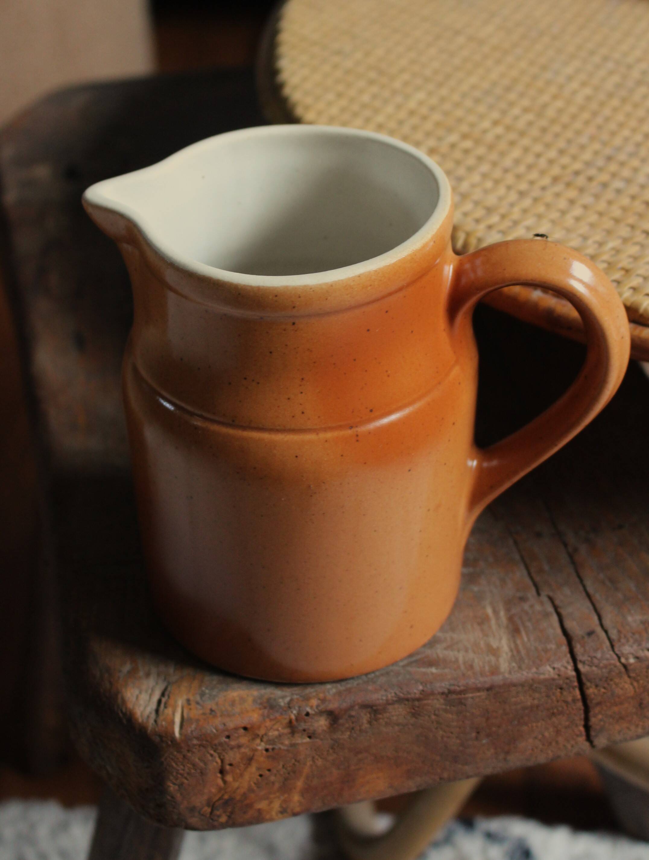 Digoin pitcher in vintage stoneware