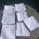 7 serviettes en coton damassé blanches, Christian Lacroix, vintage
