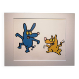 Illustration by Keith Haring - 'Animals' series - 2/12