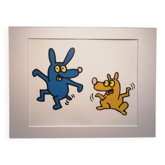 Illustration by Keith Haring - 'Animals' series - 2/12