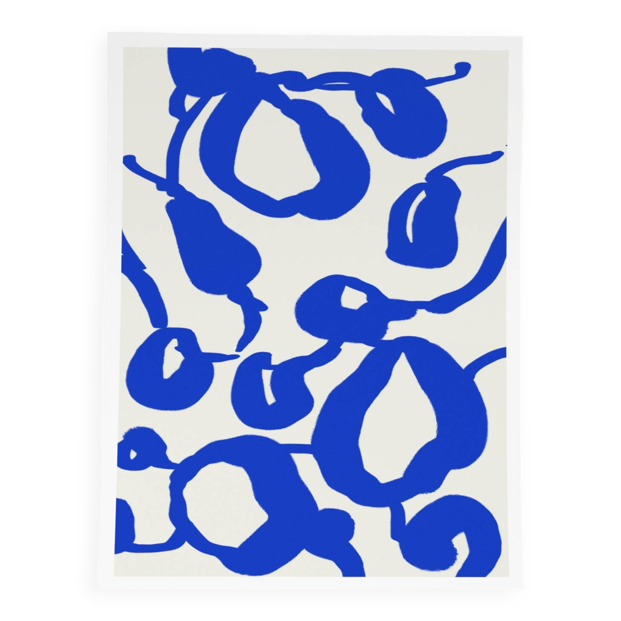Abstract blue composition giclee print