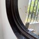 Brutalist mirror with metal chain from the 50s