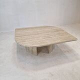 Italian travertine coffee table, 1980's