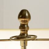 Mid-century table lamp in pyrite stone - original shade