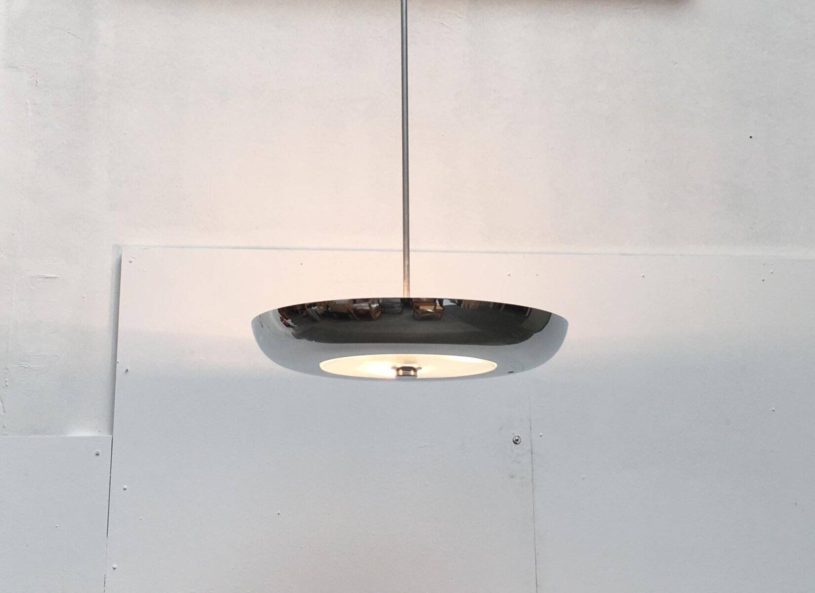 Mid-century Art Deco glass pendant light