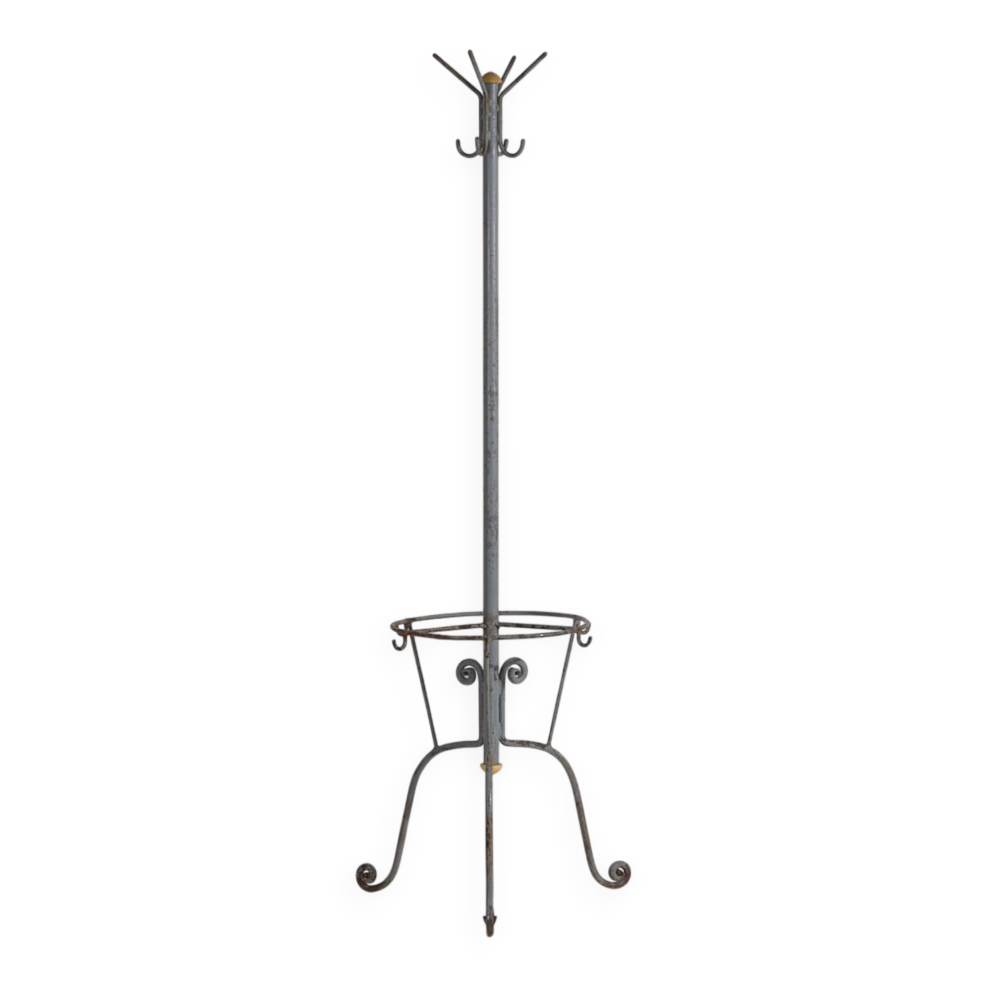 Antique iron coat rack (c.1920)