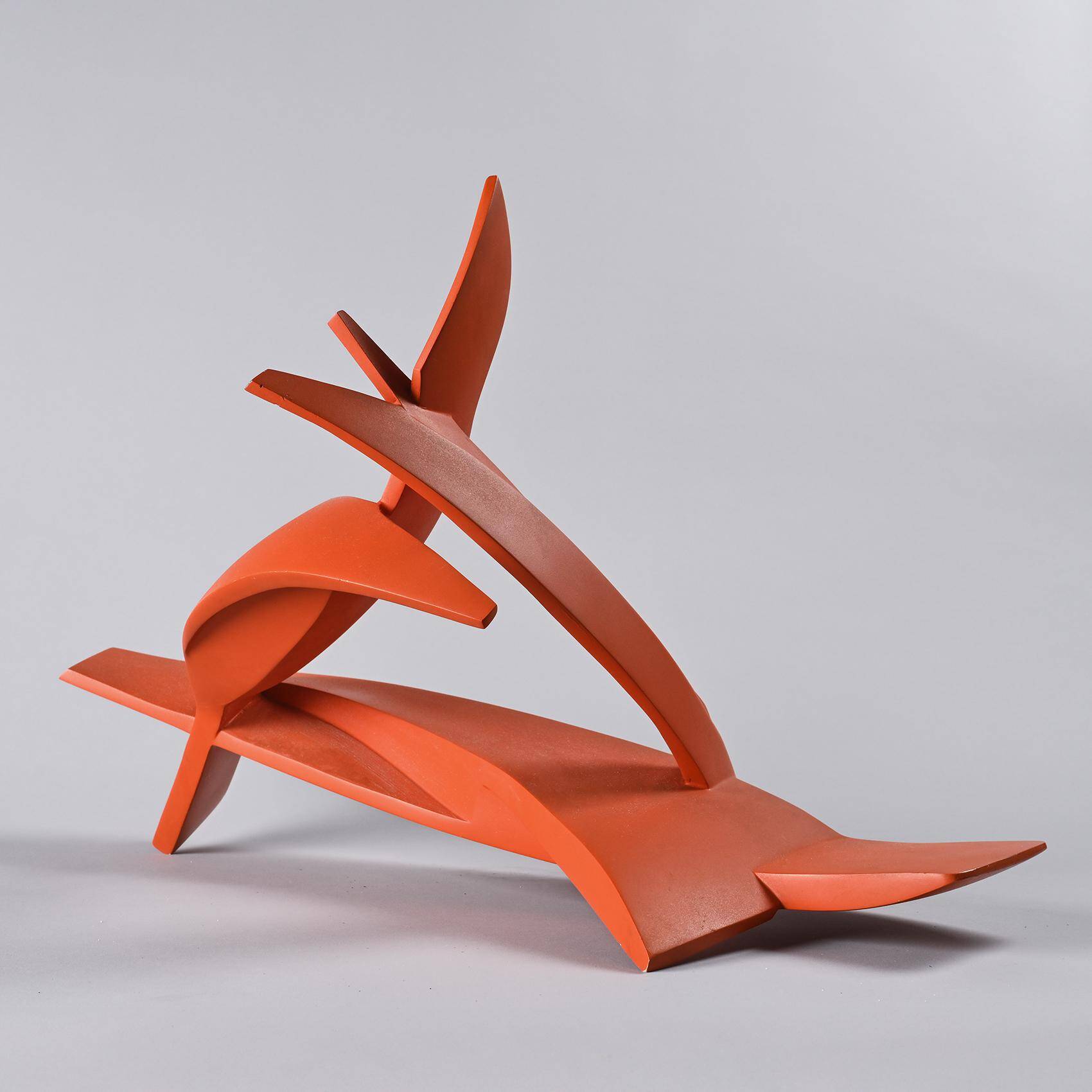 Abstract sculpture by Paolo Schiavocampo, circa 1970