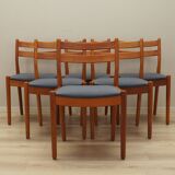Set of six teak chairs, Danish design, 1970s, designer: Poul M. Volther