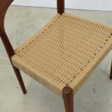 Set of 4 papercord dining chairs 'Logster' - Arne Hovmand Olsen