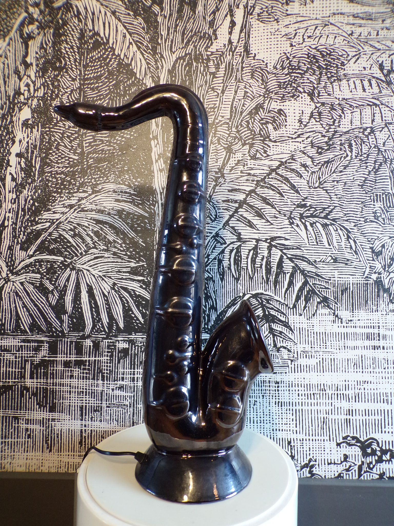 Lampe saxo céramique 1980