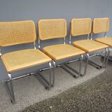 Series of 4 chairs Cesca B32 by Marcel Breuer