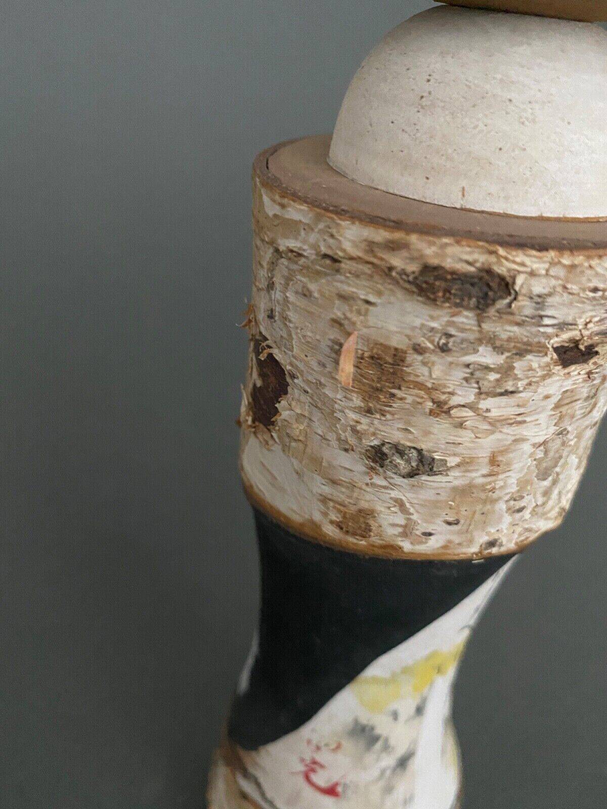 Japanese Kokeshi doll keel shape wood polychrome decoration early twentieth century