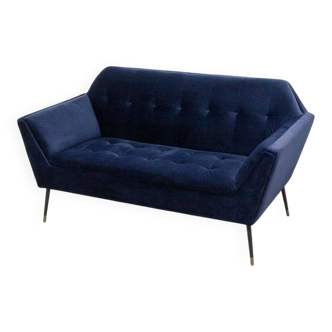 Canapé Dutchbone en velours bleu profond