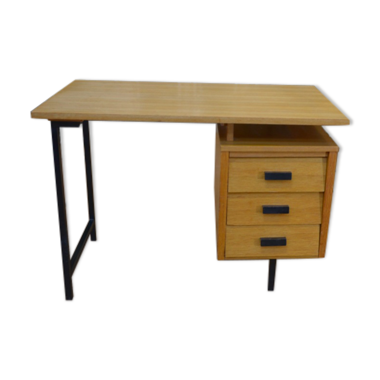 Office 1950 by Pierre Guariche in oak and metal