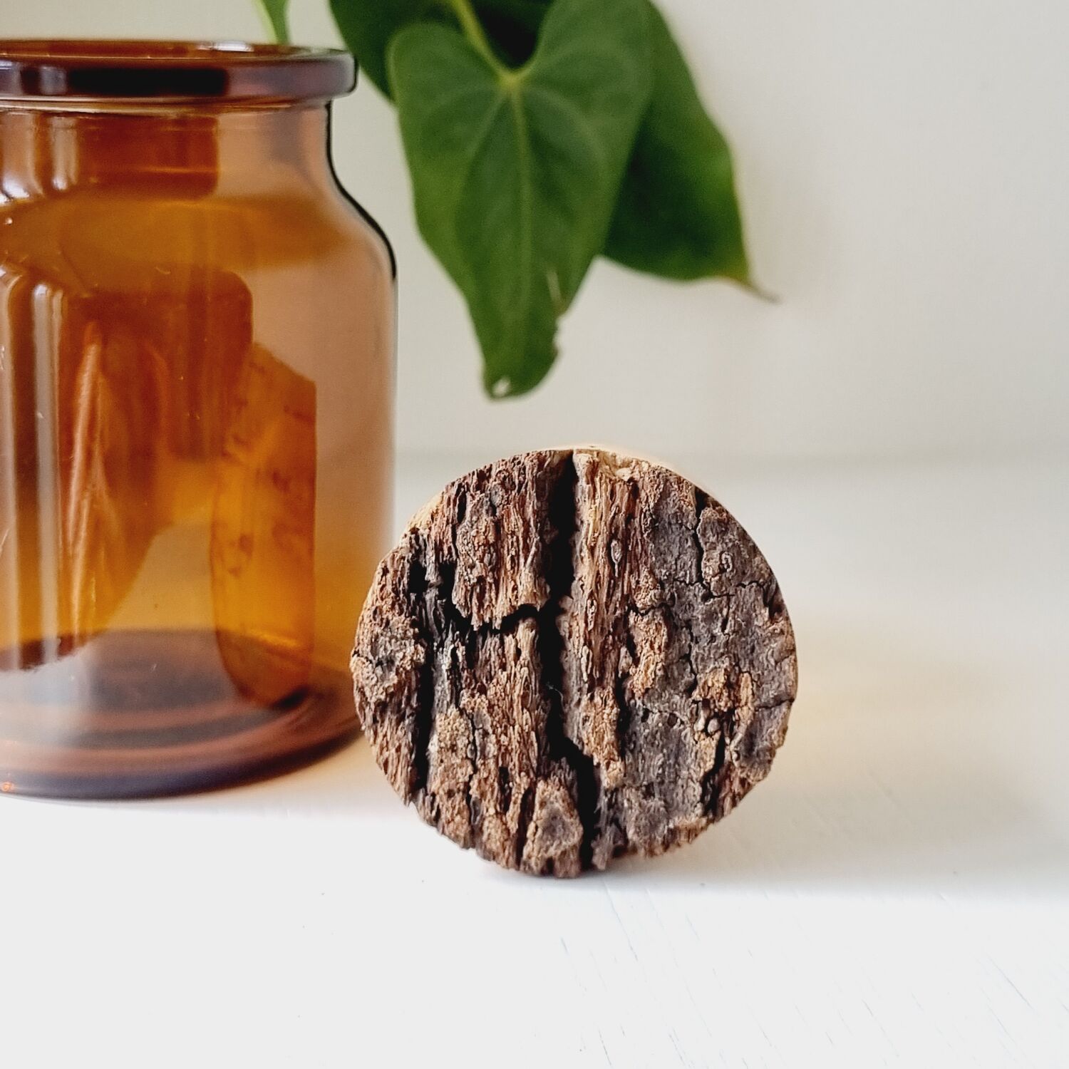 Pot verre marron et liège