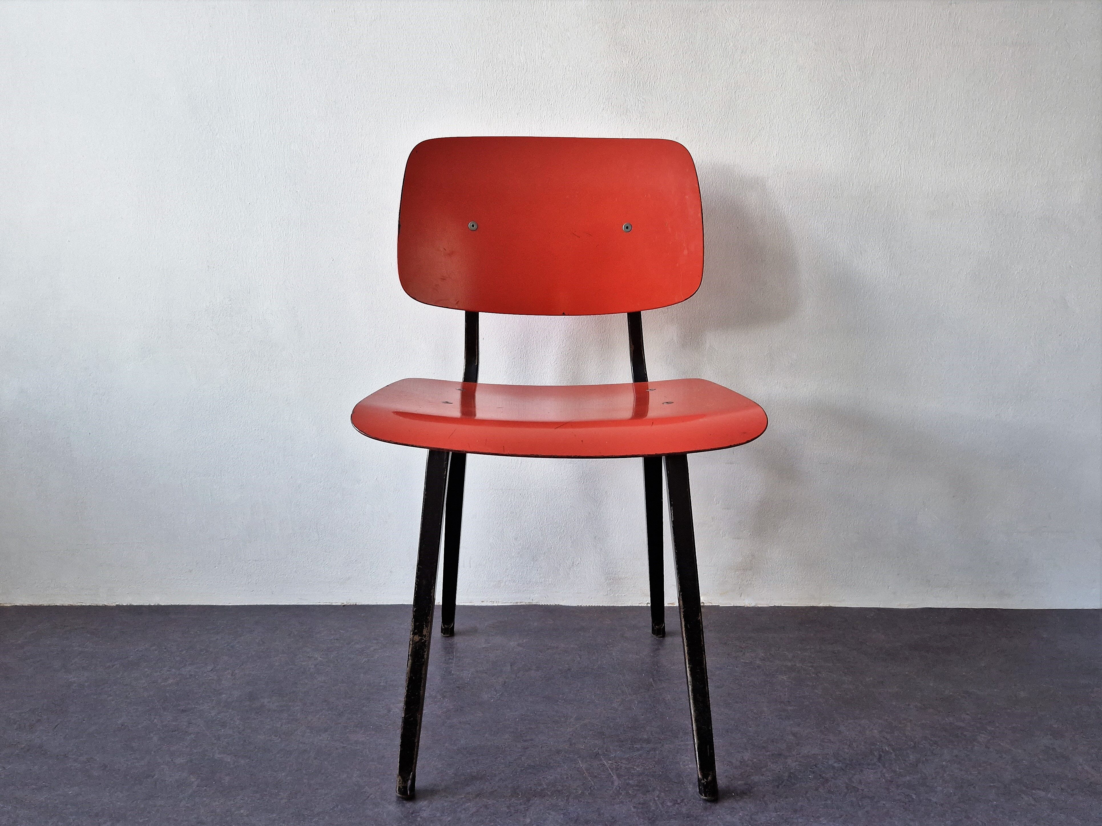 Set of 6 Revolt chairs by Friso Kramer for Ahrend de Cirkel, Netherlands, 1956