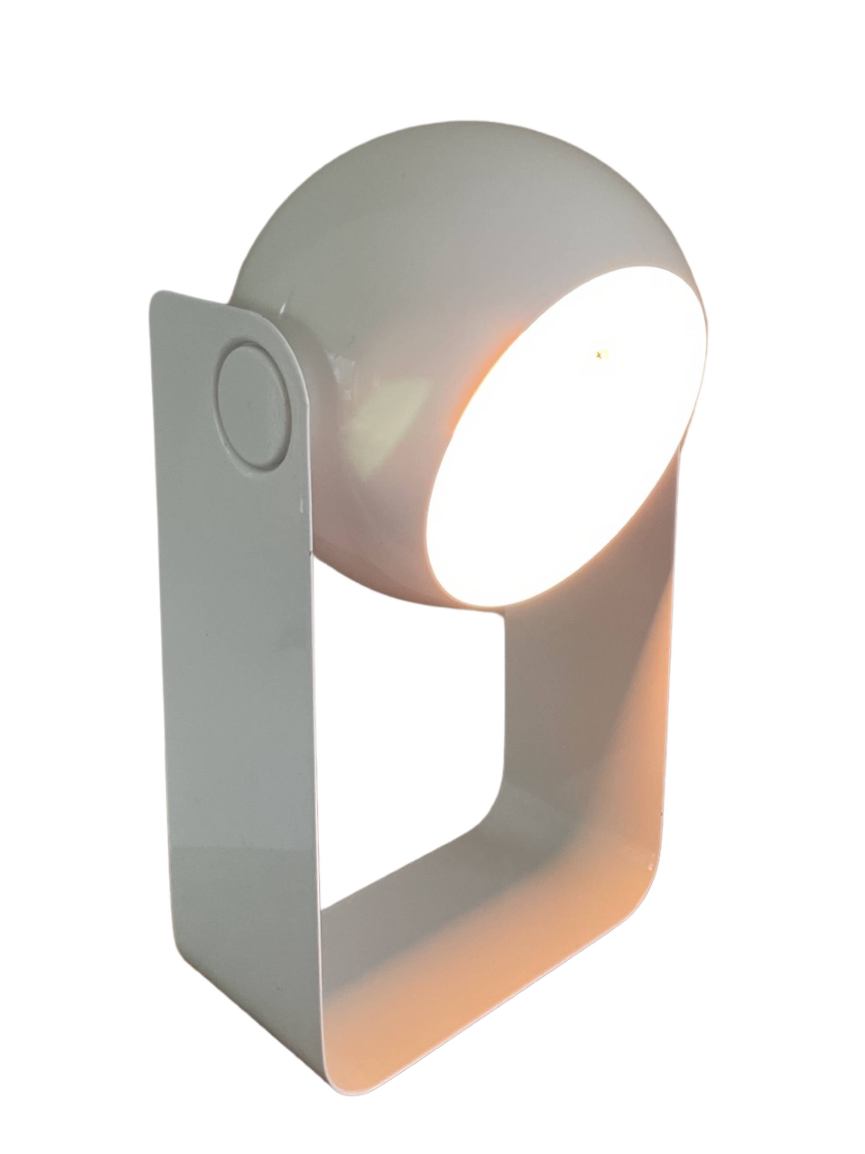 Vintage Table Lamp White Space Age Look Massive 90's design