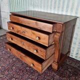 Restoration Walnut Chest of Drawers, 19th Century - Louis Style