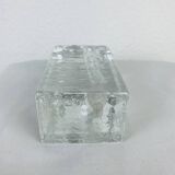 Glass block vase for Walther Glas 1960