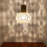 Glass pendant lamp by Glashütte Limburg