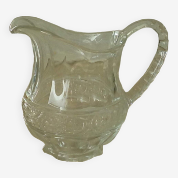 Glass water pitcher faceted size decoration