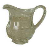 Pichet a eau en verre decor taille a facettes