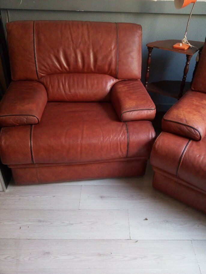 Buffalo leather armchairs