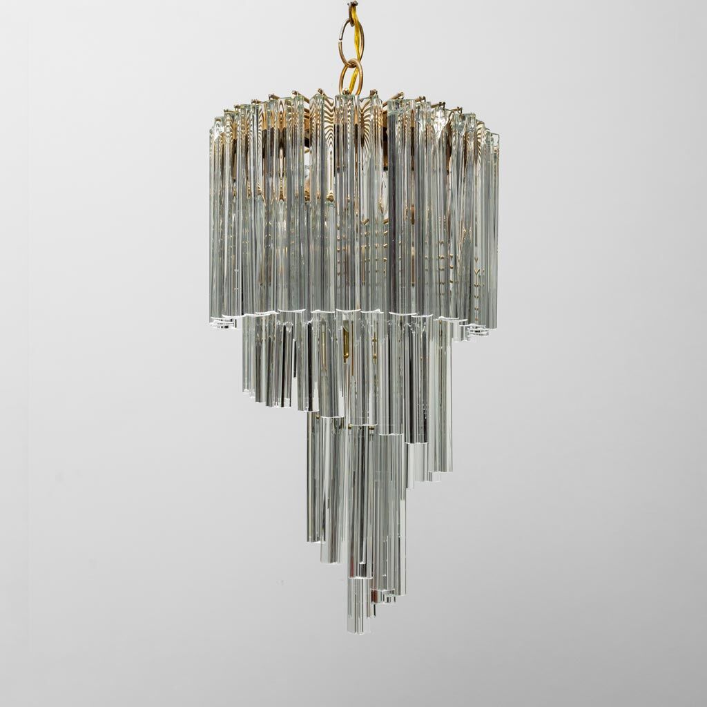 Cascade chandelier glass paolo venini 80s vintage modern
